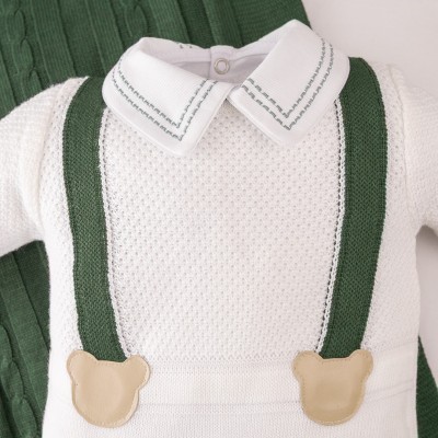   Saída de Maternidade Suspensório - Verde Militar